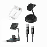 iQuick Twig + T6 Wireless Chargers + 45W GaN Adapter | Smart Power Sync Super Fast Charging Bundle